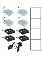 Set: ventilátory + osvetlenie vitríny