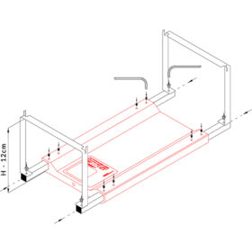 Skylight Hyperbar - nastavitelný držák na okraj akvária