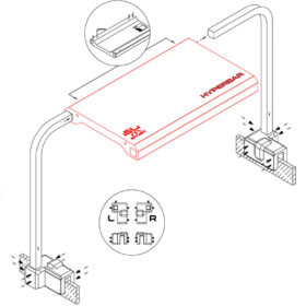 Skylight Hyperbar - držiak na okraj akvária