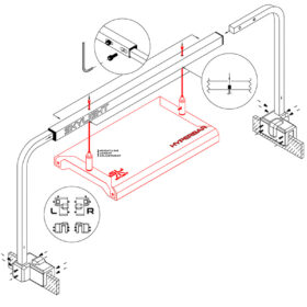 Skylight Hyperbar - držiak na okraj akvária
